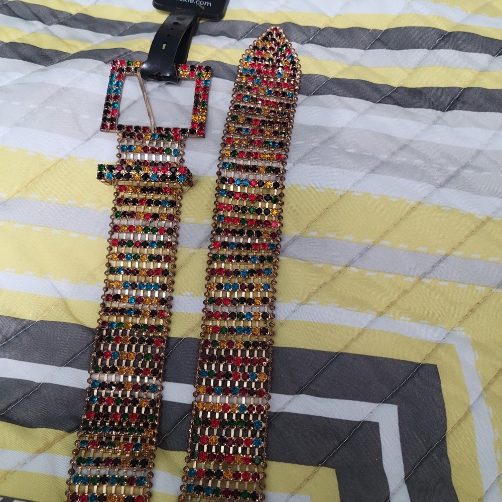 Buckle belt rinesrhinestones